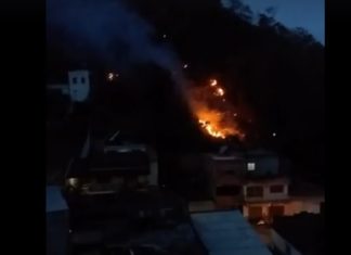 Incêndio atinge vegetação e assusta moradores em Itaperuna
