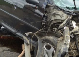 Mulher perde o controle do carro e sofre acidente na BR 356, em Itaperuna