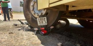 Moto é esmagada por ônibus na Cidade Nova, em Itaperuna