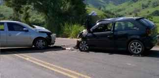 Quatro pessoas de Itaperuna e duas de Miracema, sofrem acidente de carro na RJ-186, em Pádua