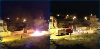 Incêndio deixa moto destruída em Itaocara