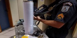 Polícia apreende arma e material do tráfico em em Miracema
