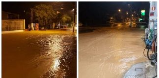 Forte chuva em Carangola deixa a população em estado de atenção