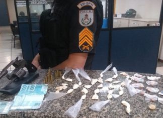 Suspeito armado é preso por tráfico de drogas em São José de Ubá